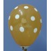 Brown - White Polkadots Printed Balloons